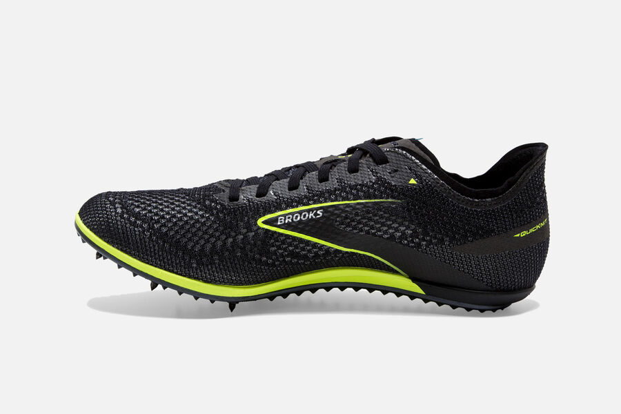 Brooks Elmn8 V8 Spikes Löparskor Herr - Svarta/Gröna - 1025-FWMKT